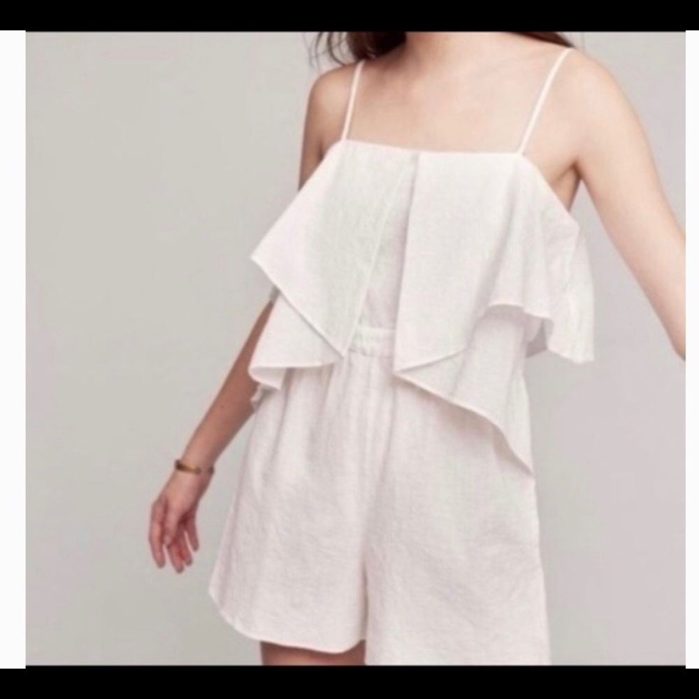 Anthropologie Amadi white romper